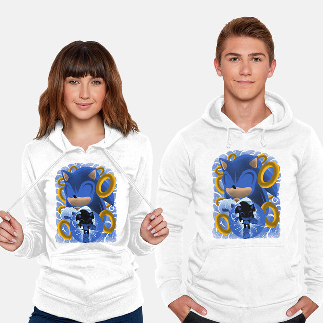 Classic Blue Hedgehog-Unisex-Pullover-Sweatshirt-rmatix