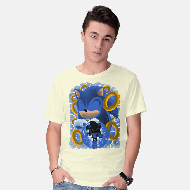 Classic Blue Hedgehog-Mens-Basic-Tee-rmatix