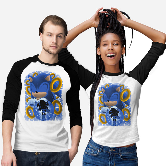 Classic Blue Hedgehog-Unisex-Baseball-Tee-rmatix
