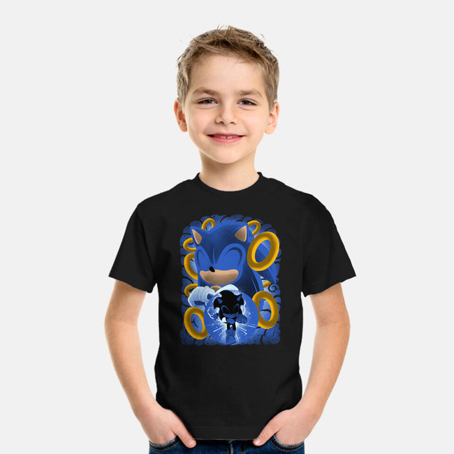 Classic Blue Hedgehog-Youth-Basic-Tee-rmatix