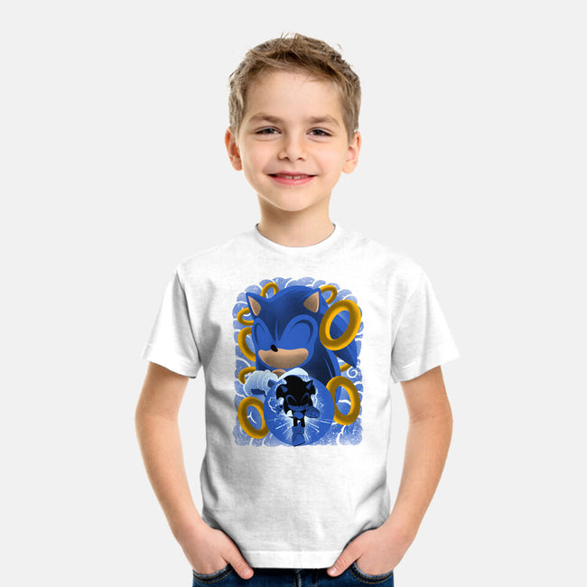 Classic Blue Hedgehog-Youth-Basic-Tee-rmatix