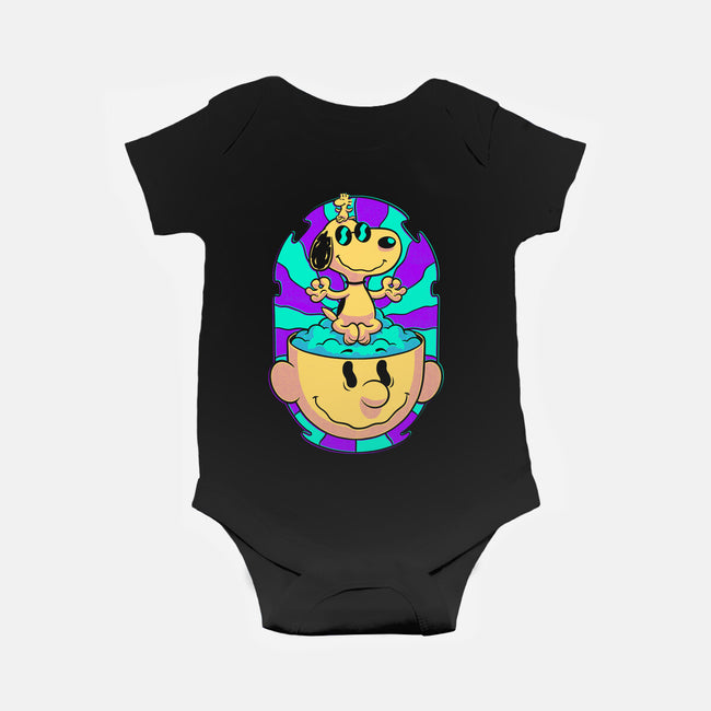 Psychedelic Beagle Kid-Baby-Basic-Onesie-Studio Mootant