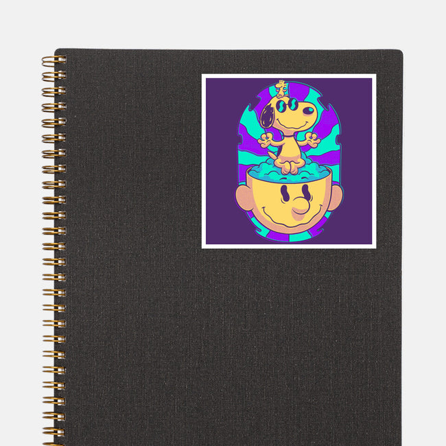 Psychedelic Beagle Kid-None-Glossy-Sticker-Studio Mootant