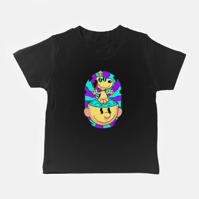 Psychedelic Beagle Kid-Baby-Basic-Tee-Studio Mootant