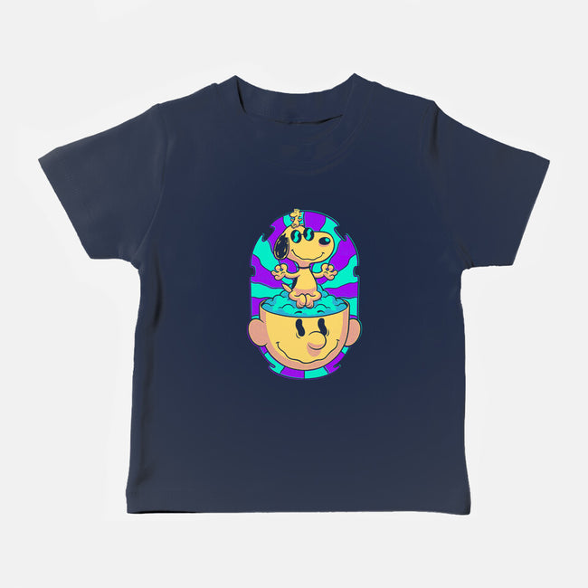 Psychedelic Beagle Kid-Baby-Basic-Tee-Studio Mootant