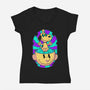 Psychedelic Beagle Kid-Womens-V-Neck-Tee-Studio Mootant