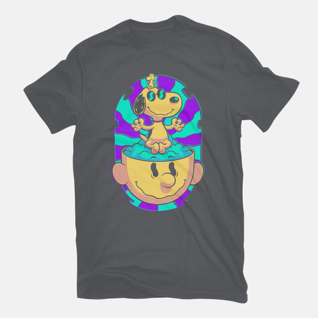 Psychedelic Beagle Kid-Womens-Fitted-Tee-Studio Mootant