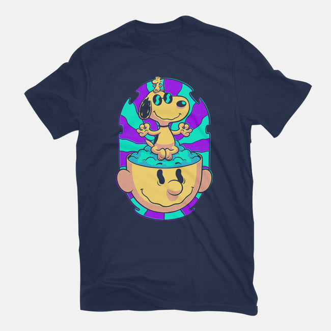 Psychedelic Beagle Kid-Womens-Fitted-Tee-Studio Mootant