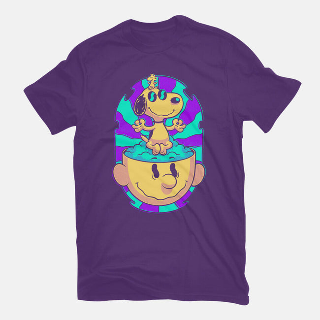 Psychedelic Beagle Kid-Womens-Fitted-Tee-Studio Mootant