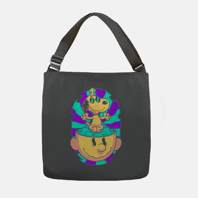 Psychedelic Beagle Kid-None-Adjustable Tote-Bag-Studio Mootant