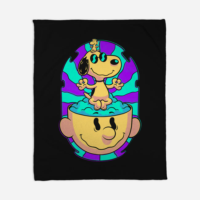 Psychedelic Beagle Kid-None-Fleece-Blanket-Studio Mootant