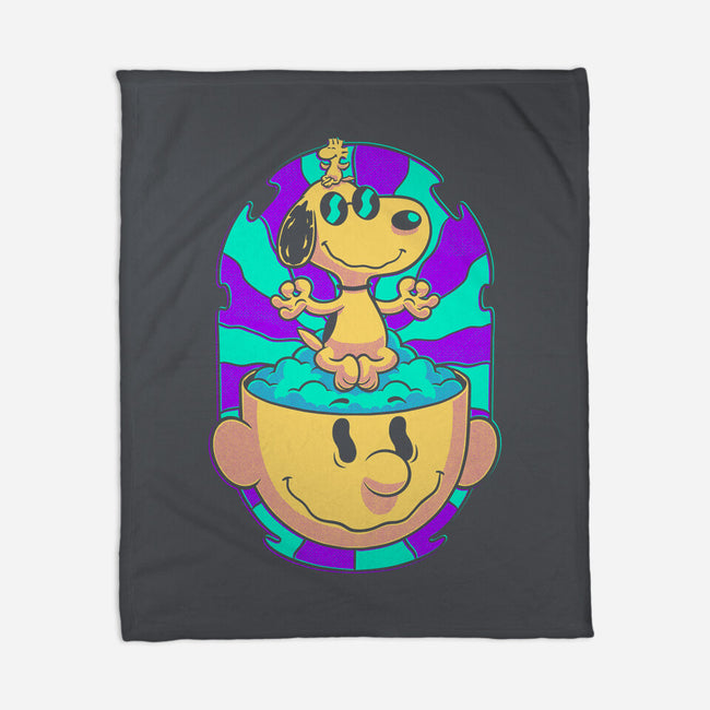 Psychedelic Beagle Kid-None-Fleece-Blanket-Studio Mootant