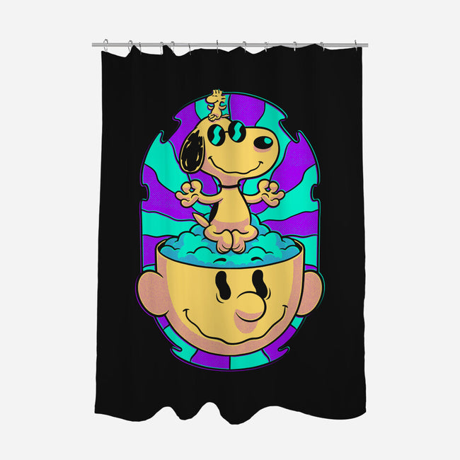 Psychedelic Beagle Kid-None-Polyester-Shower Curtain-Studio Mootant