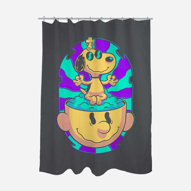Psychedelic Beagle Kid-None-Polyester-Shower Curtain-Studio Mootant