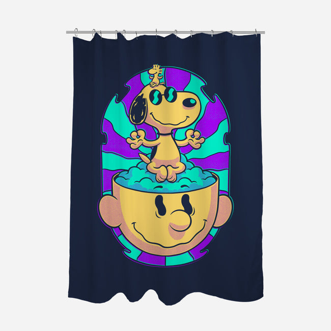 Psychedelic Beagle Kid-None-Polyester-Shower Curtain-Studio Mootant