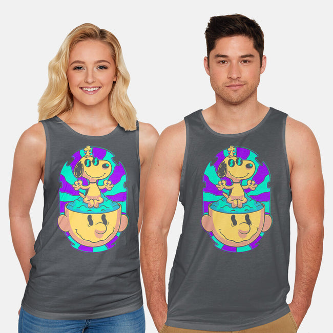 Psychedelic Beagle Kid-Unisex-Basic-Tank-Studio Mootant