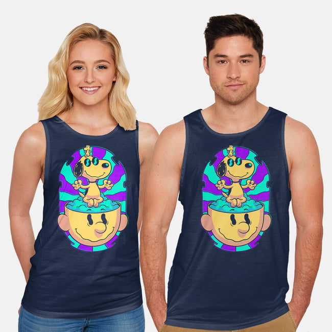 Psychedelic Beagle Kid-Unisex-Basic-Tank-Studio Mootant