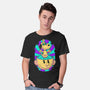 Psychedelic Beagle Kid-Mens-Basic-Tee-Studio Mootant