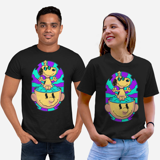 Psychedelic Beagle Kid-Unisex-Basic-Tee-Studio Mootant