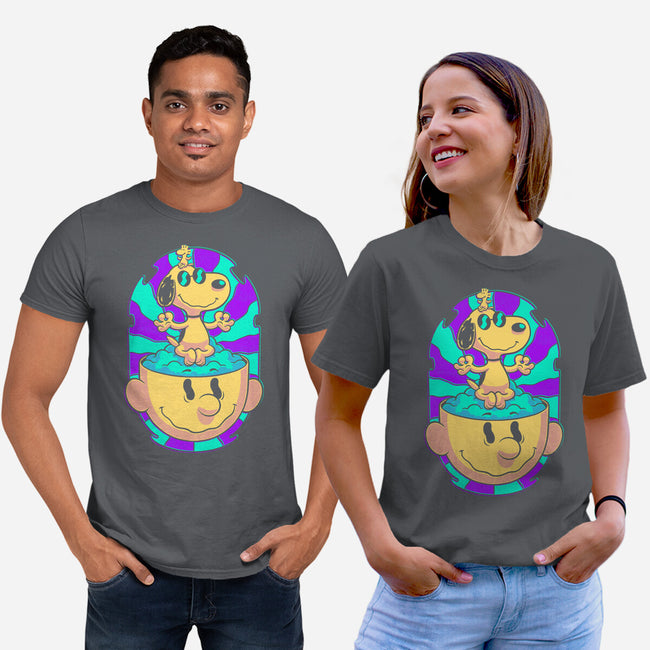 Psychedelic Beagle Kid-Unisex-Basic-Tee-Studio Mootant