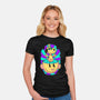 Psychedelic Beagle Kid-Womens-Fitted-Tee-Studio Mootant