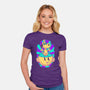 Psychedelic Beagle Kid-Womens-Fitted-Tee-Studio Mootant