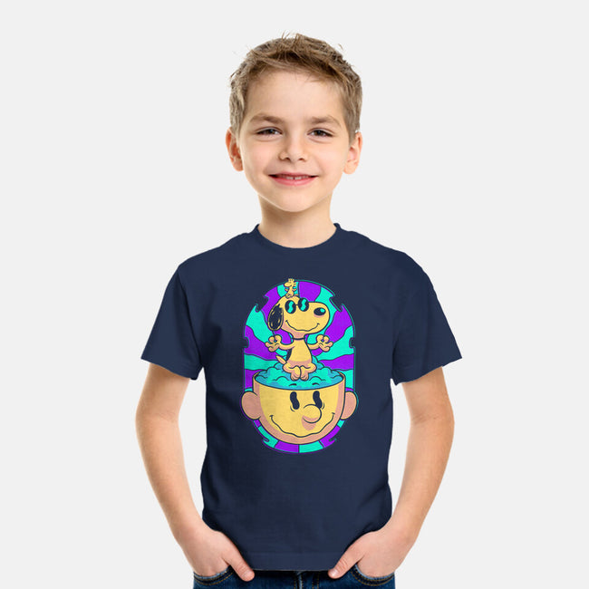 Psychedelic Beagle Kid-Youth-Basic-Tee-Studio Mootant