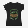 Necronomicon Cultist Book-Womens-V-Neck-Tee-Studio Mootant