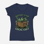 Necronomicon Cultist Book-Womens-V-Neck-Tee-Studio Mootant