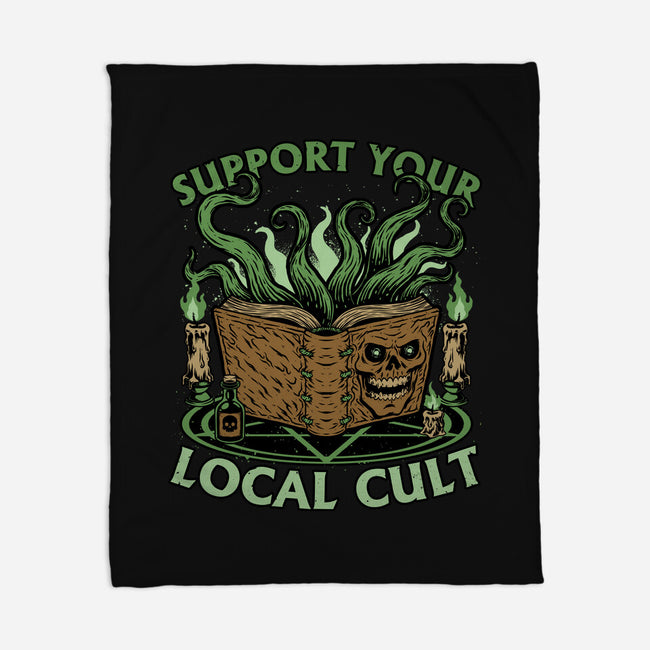 Necronomicon Cultist Book-None-Fleece-Blanket-Studio Mootant