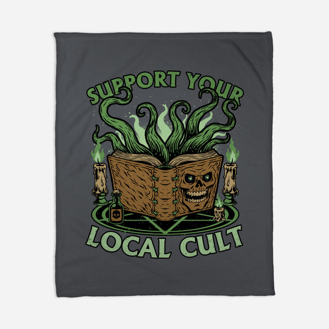 Necronomicon Cultist Book-None-Fleece-Blanket-Studio Mootant