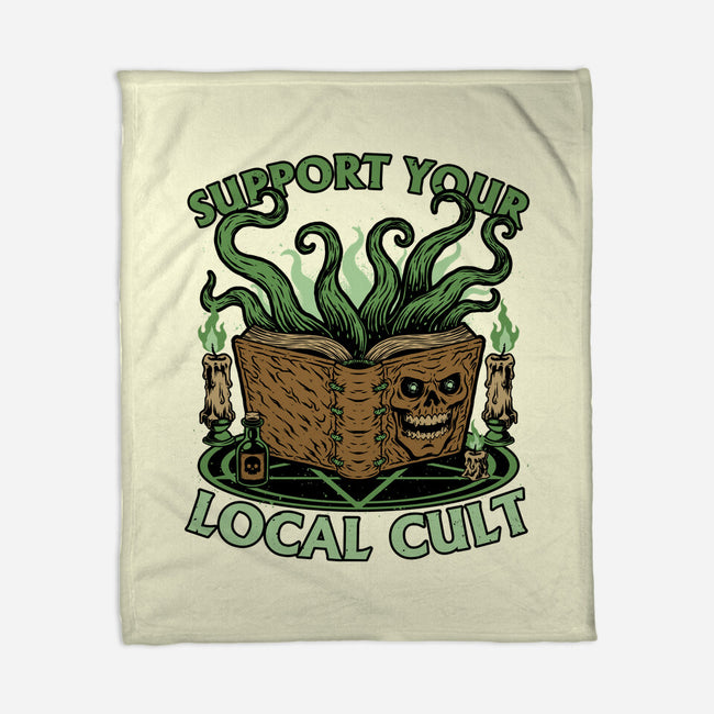 Necronomicon Cultist Book-None-Fleece-Blanket-Studio Mootant