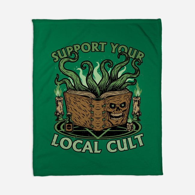 Necronomicon Cultist Book-None-Fleece-Blanket-Studio Mootant