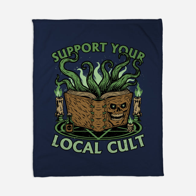 Necronomicon Cultist Book-None-Fleece-Blanket-Studio Mootant