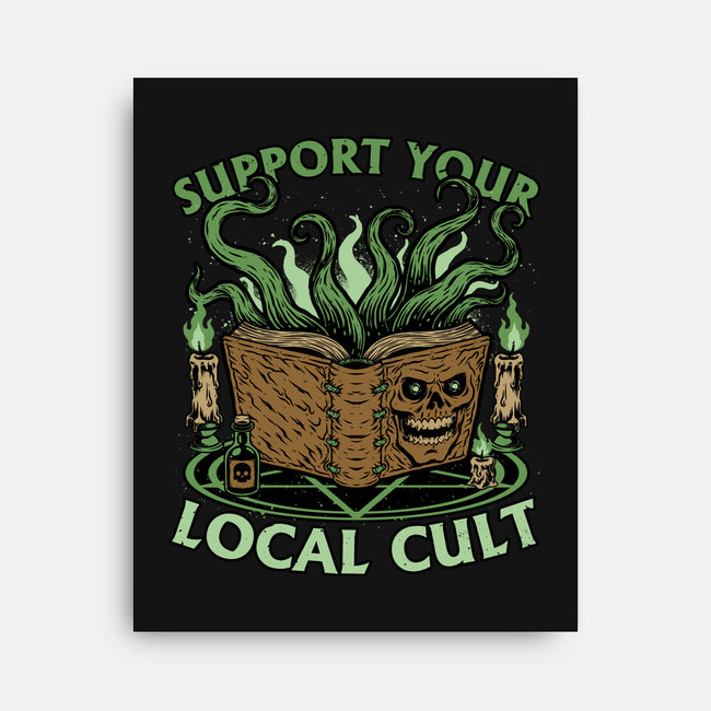 Necronomicon Cultist Book-None-Stretched-Canvas-Studio Mootant