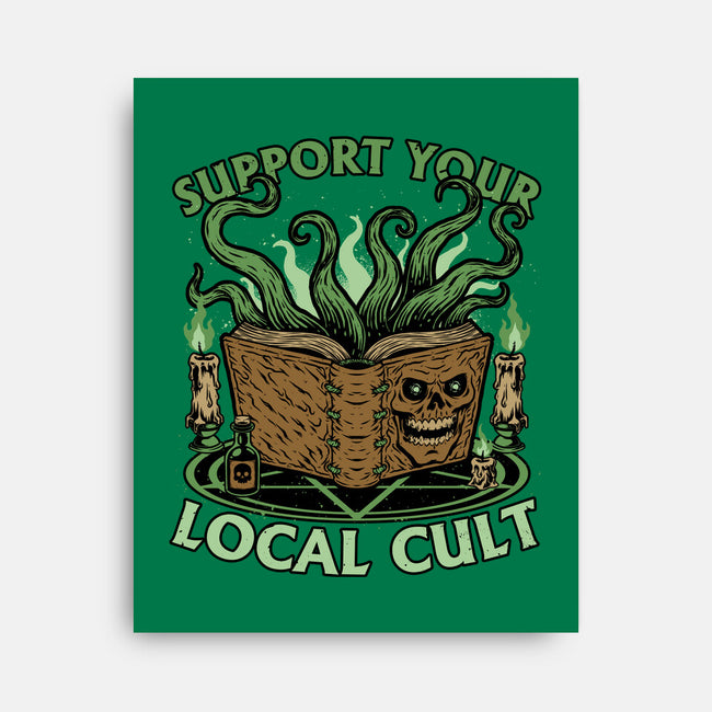Necronomicon Cultist Book-None-Stretched-Canvas-Studio Mootant