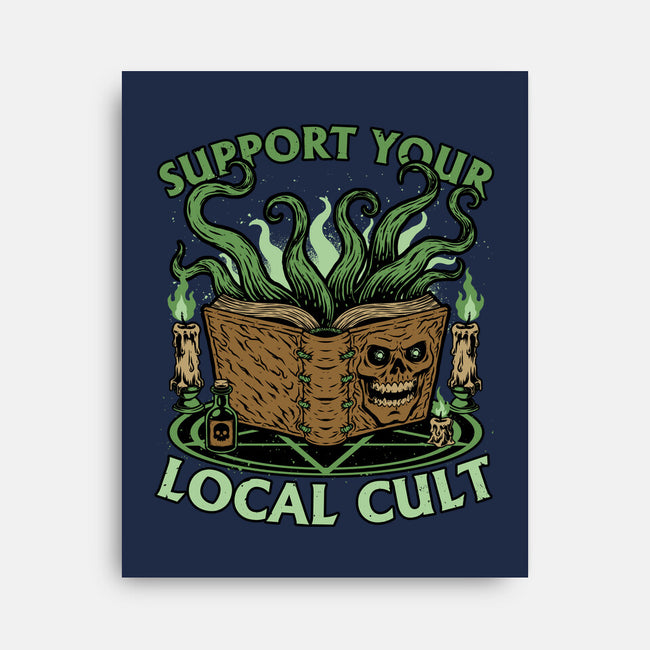 Necronomicon Cultist Book-None-Stretched-Canvas-Studio Mootant