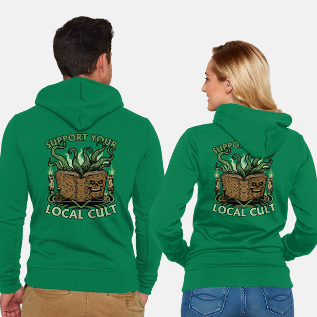 Necronomicon Cultist Book-Unisex-Zip-Up-Sweatshirt-Studio Mootant
