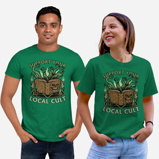 Necronomicon Cultist Book-Unisex-Basic-Tee-Studio Mootant