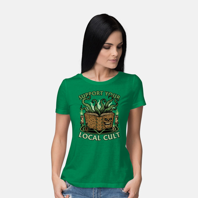 Necronomicon Cultist Book-Womens-Basic-Tee-Studio Mootant