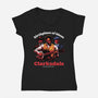 Horror Vampires Blues-Womens-V-Neck-Tee-Studio Mootant