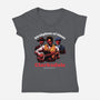 Horror Vampires Blues-Womens-V-Neck-Tee-Studio Mootant