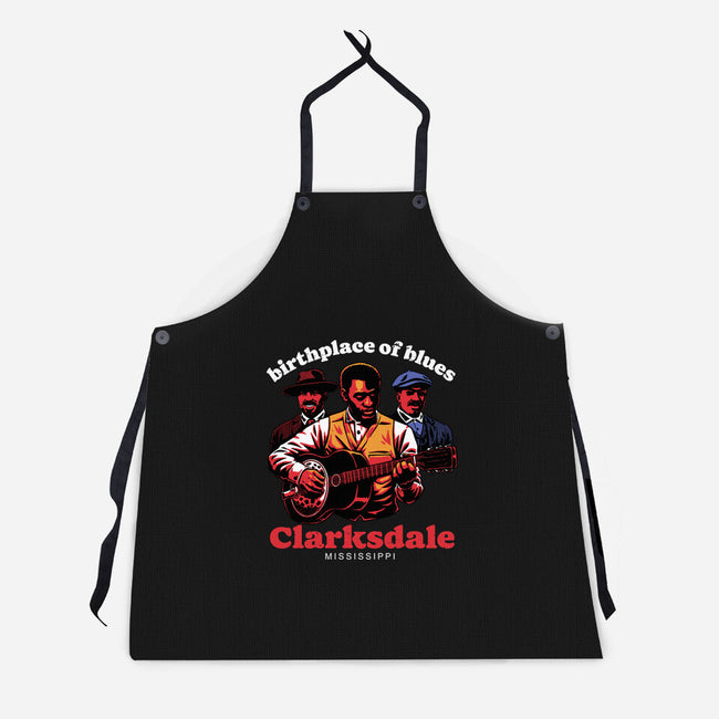 Horror Vampires Blues-Unisex-Kitchen-Apron-Studio Mootant