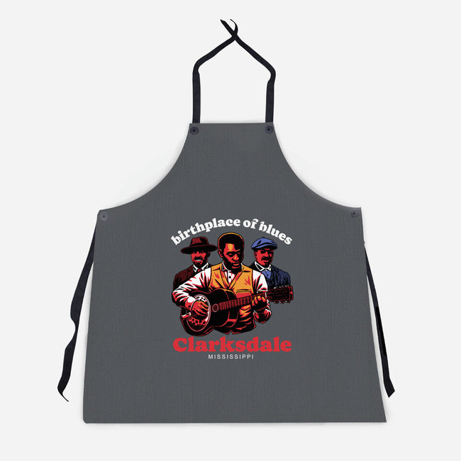 Horror Vampires Blues-Unisex-Kitchen-Apron-Studio Mootant