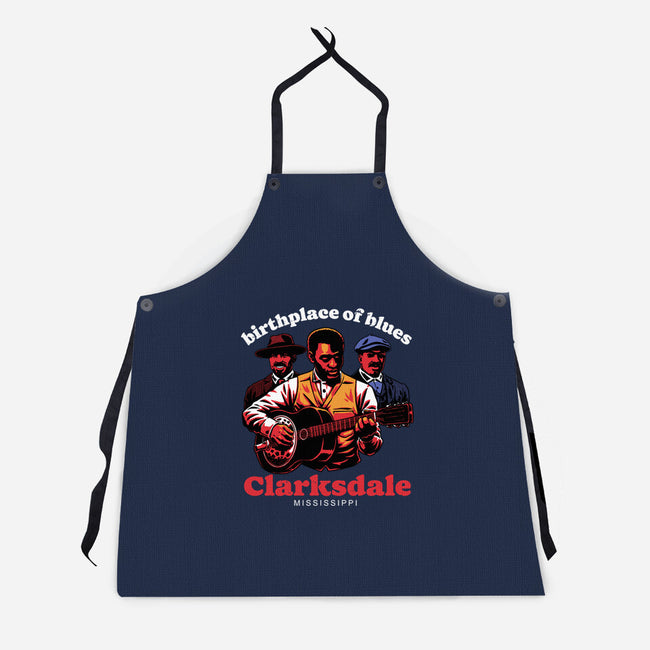 Horror Vampires Blues-Unisex-Kitchen-Apron-Studio Mootant