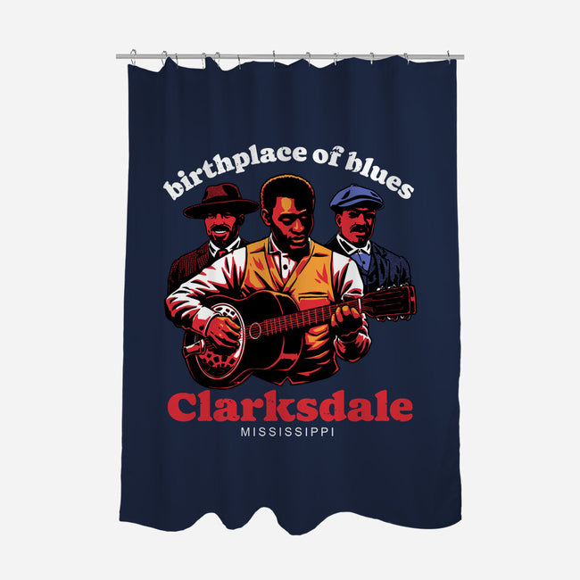 Horror Vampires Blues-None-Polyester-Shower Curtain-Studio Mootant