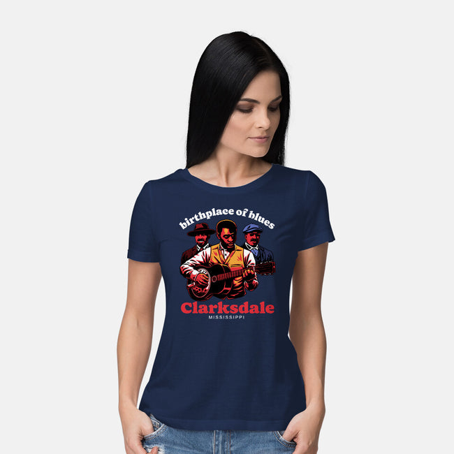 Horror Vampires Blues-Womens-Basic-Tee-Studio Mootant