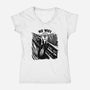 No WIFI Scream-Womens-V-Neck-Tee-rocketman_art