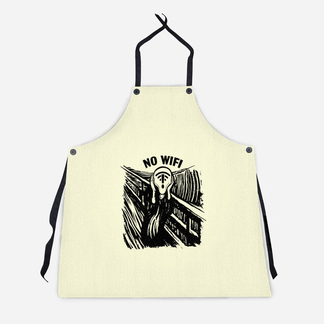No WIFI Scream-Unisex-Kitchen-Apron-rocketman_art