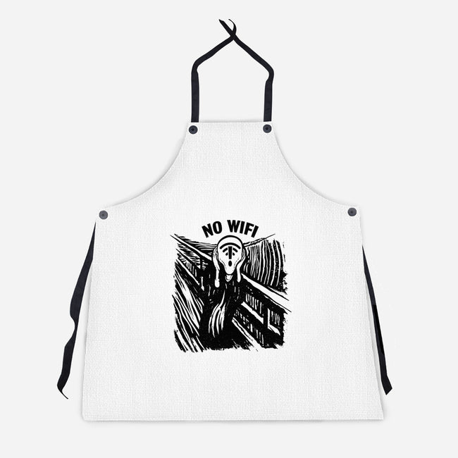 No WIFI Scream-Unisex-Kitchen-Apron-rocketman_art